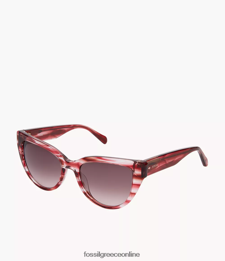 Fossil γυναίκες γυαλιά ηλίου Norah cat eye FVT06R2000 αξεσουάρ Βουργουνδία