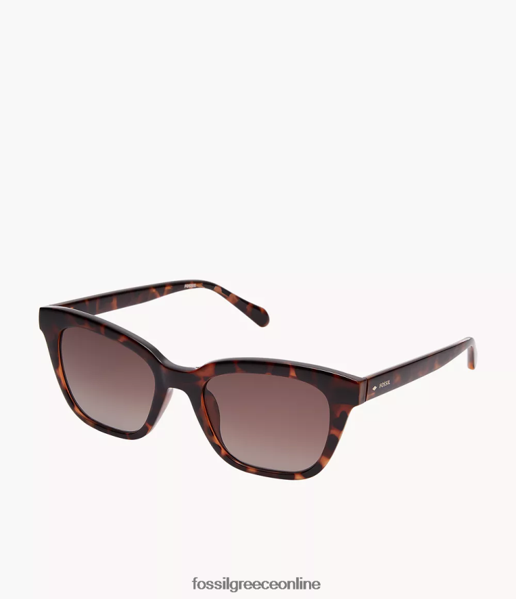 Fossil γυναίκες britteny τετράγωνα γυαλιά ηλίου FVT06R1961 αξεσουάρ καφέ