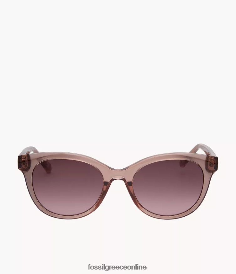 Fossil γυναίκες celina στρογγυλά γυαλιά ηλίου FVT06R1979 αξεσουάρ καφέ