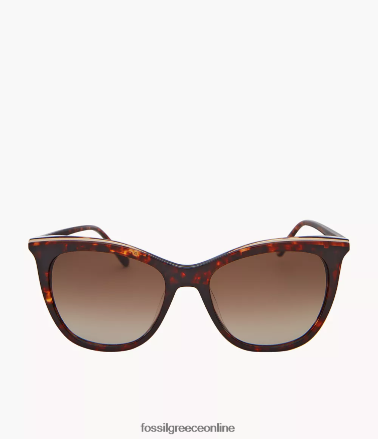 Fossil γυναίκες γυαλιά ηλίου haddie cat eye FVT06R1973 αξεσουάρ καφέ