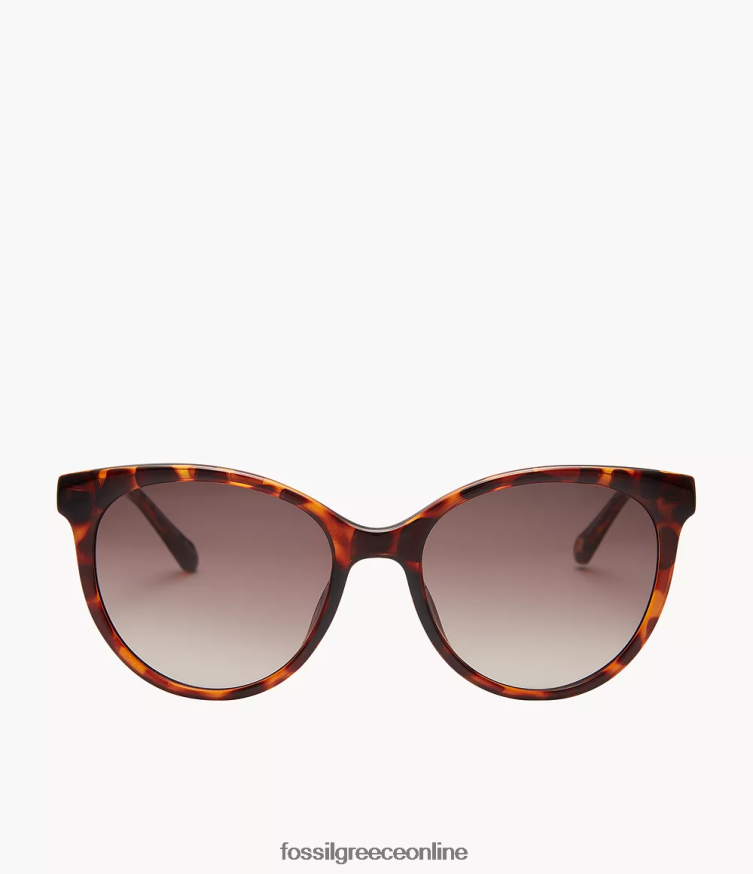 Fossil γυναίκες στρογγυλά γυαλιά ηλίου rileigh FVT06R1976 αξεσουάρ καφέ