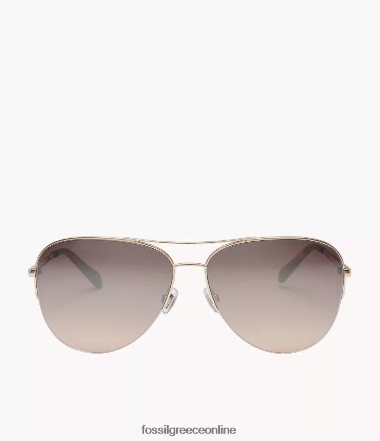 Fossil γυναίκες γυαλιά ηλίου tiana aviator FVT06R1987 αξεσουάρ καφέ