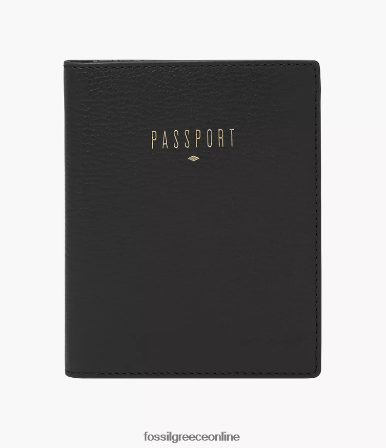 Fossil γυναίκες θήκη διαβατηρίου ταξιδιού rfid FVT06R1981 αξεσουάρ μαύρος