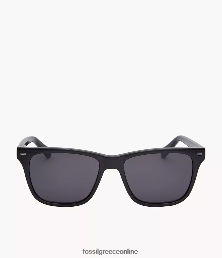 Fossil άνδρες πηγάδια ορθογώνια γυαλιά ηλίου FVT06R2036 αξεσουάρ γκρί
