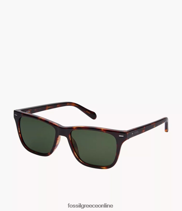 Fossil άνδρες πηγάδια ορθογώνια γυαλιά ηλίου FVT06R2060 αξεσουάρ πράσινος