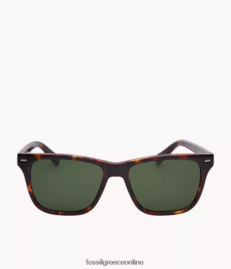 Fossil άνδρες πηγάδια ορθογώνια γυαλιά ηλίου FVT06R2060 αξεσουάρ πράσινος
