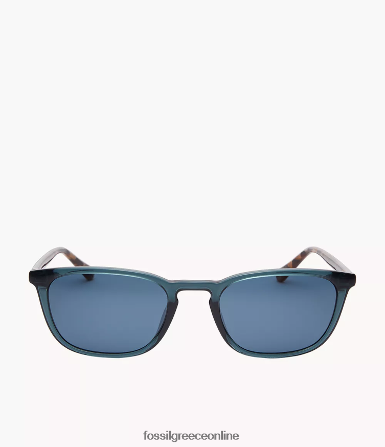 Fossil άνδρες ορθογώνια γυαλιά ηλίου anderson FVT06R2014 αξεσουάρ μπλε