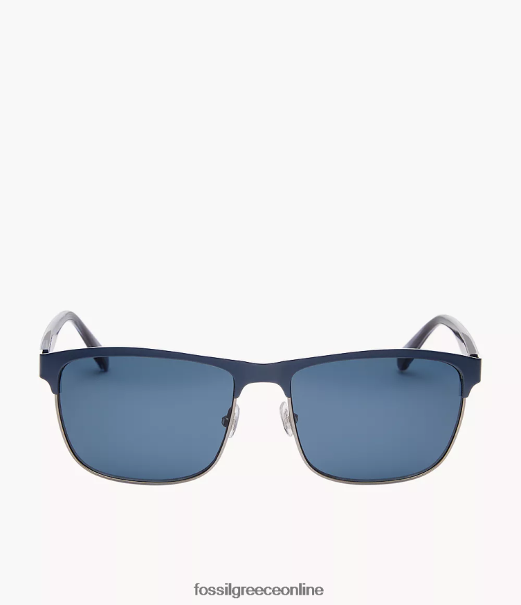 Fossil άνδρες γυαλιά ηλίου devin ορθογώνια FVT06R2070 αξεσουάρ μπλε