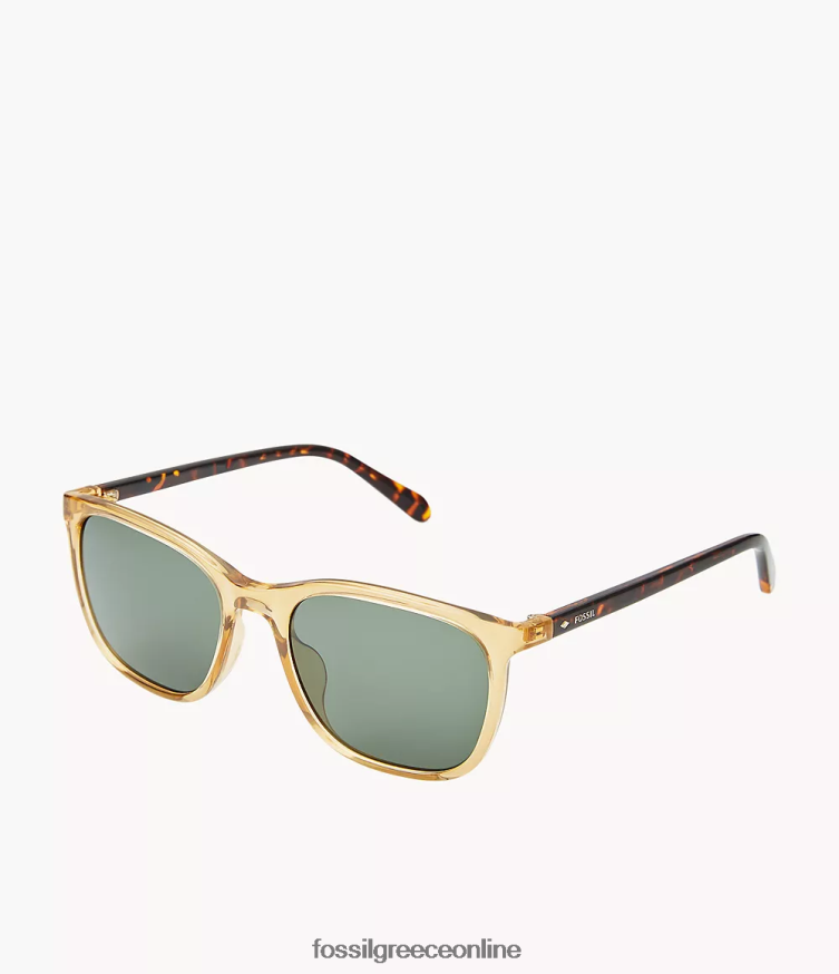 Fossil άνδρες ορθογώνια γυαλιά ηλίου julian FVT06R2032 αξεσουάρ πράσινος