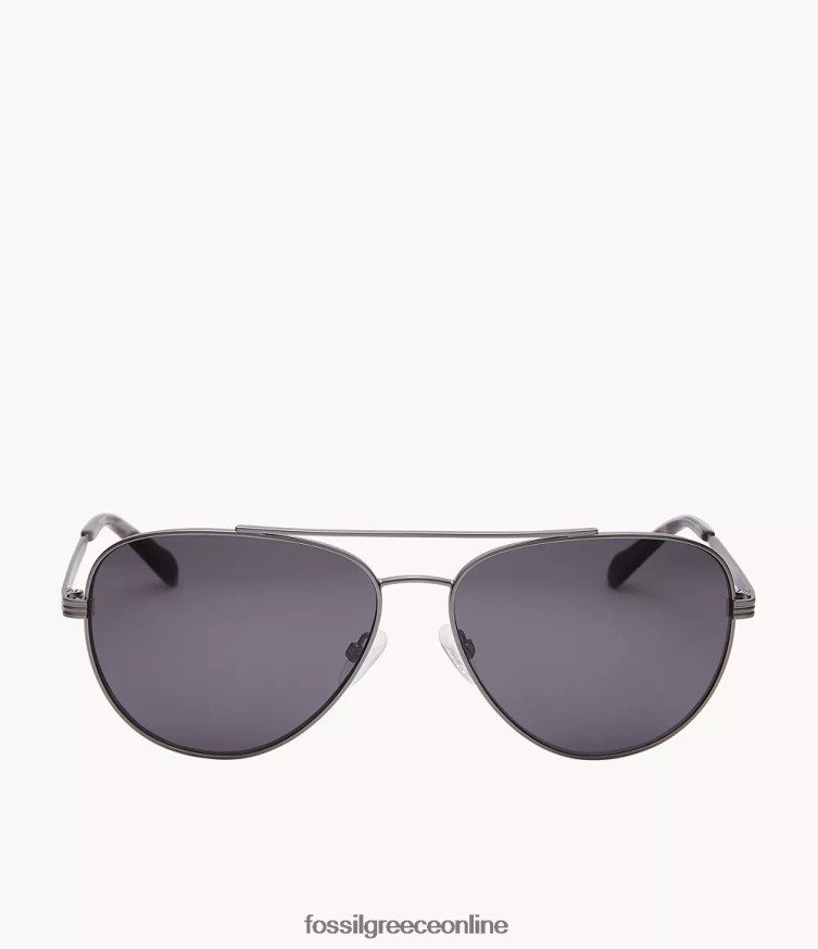 Fossil άνδρες γυαλιά ηλίου langley aviator FVT06R2038 αξεσουάρ γκρί