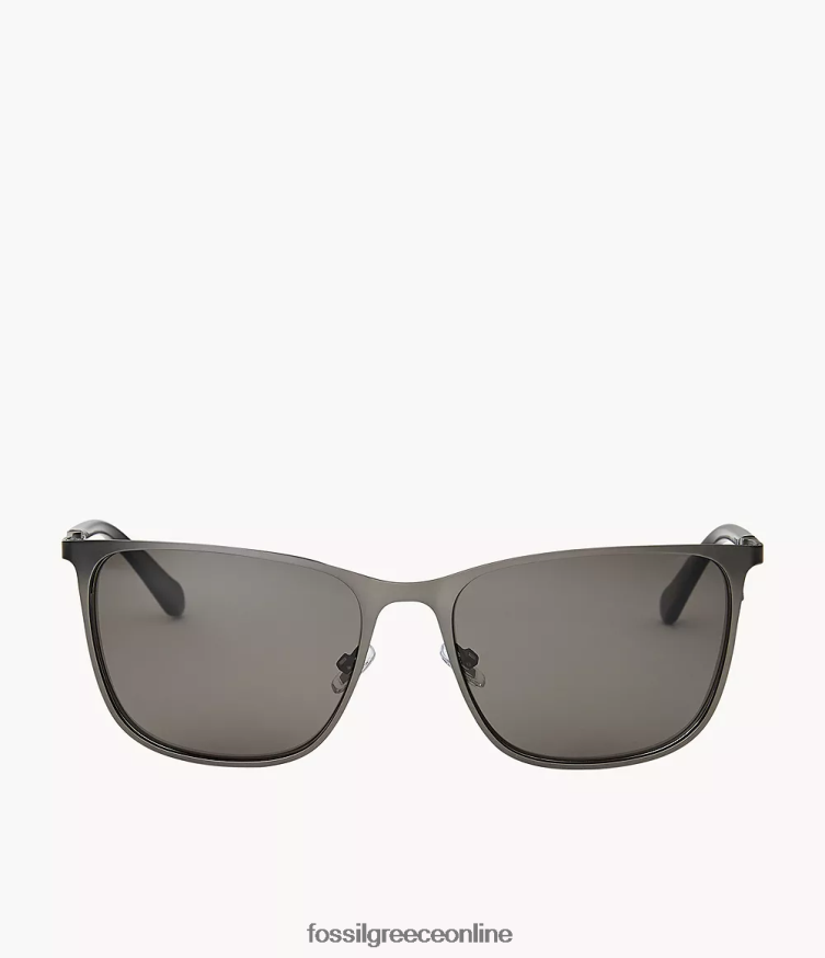 Fossil άνδρες ορθογώνια γυαλιά ηλίου linus FVT06R2054 αξεσουάρ γκρί