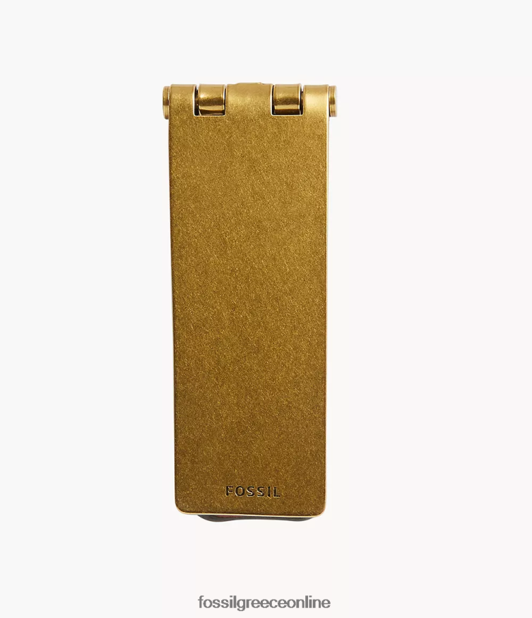 Fossil άνδρες κλιπ χρημάτων δώρου FVT06R2047 αξεσουάρ καφέ