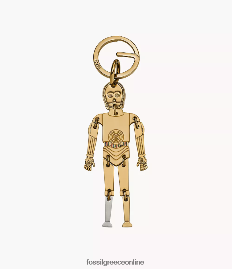 Fossil άνδρες μπρελόκ star wars c-3po FVT06R2009 αξεσουάρ χρυσός