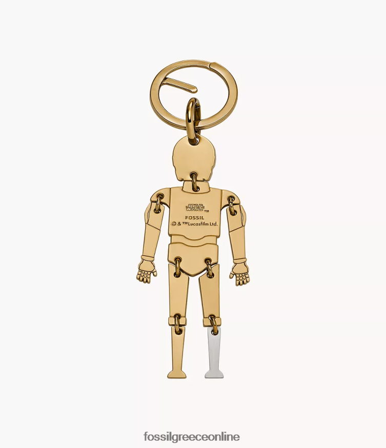 Fossil άνδρες μπρελόκ star wars c-3po FVT06R2009 αξεσουάρ χρυσός