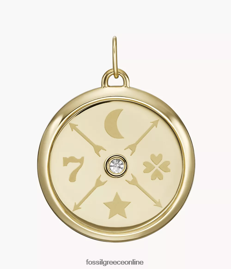 Fossil γυναίκες ω τόσο γοητευτικό γούρι από ανοξείδωτο ατσάλι FVT06R1176 κοσμήματα χρυσός τόνος