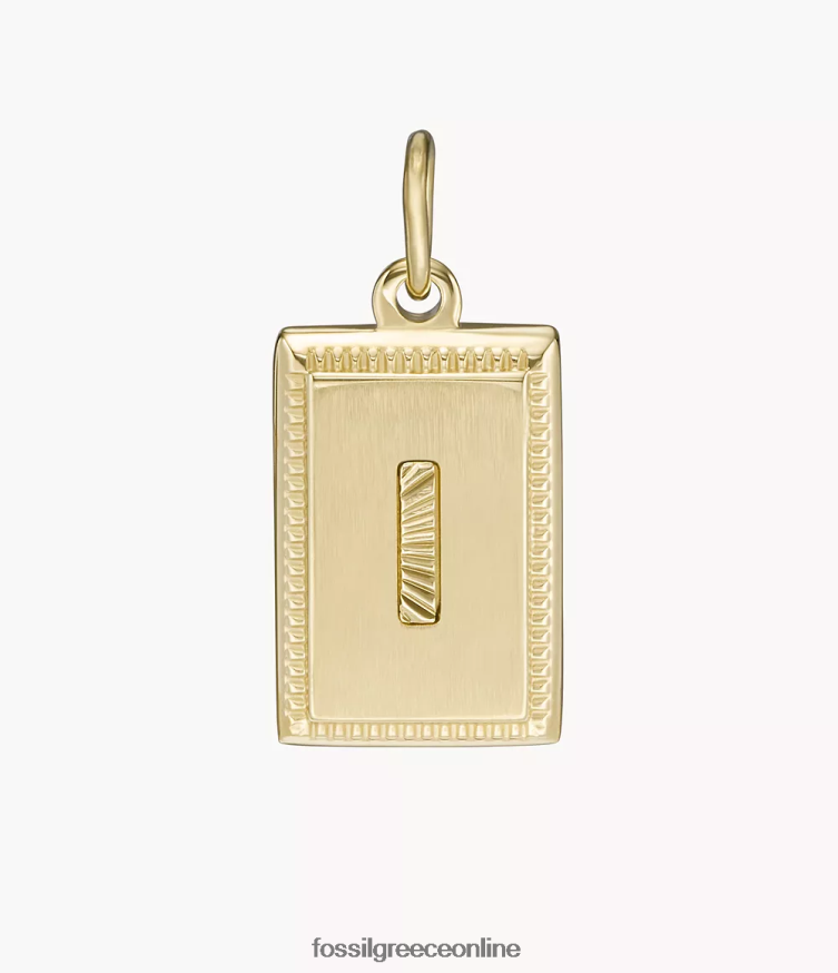 Fossil γυναίκες ω τόσο γοητευτικό αρχικό γούρι από ανοξείδωτο ατσάλι FVT06R1211 κοσμήματα χρυσός τόνος