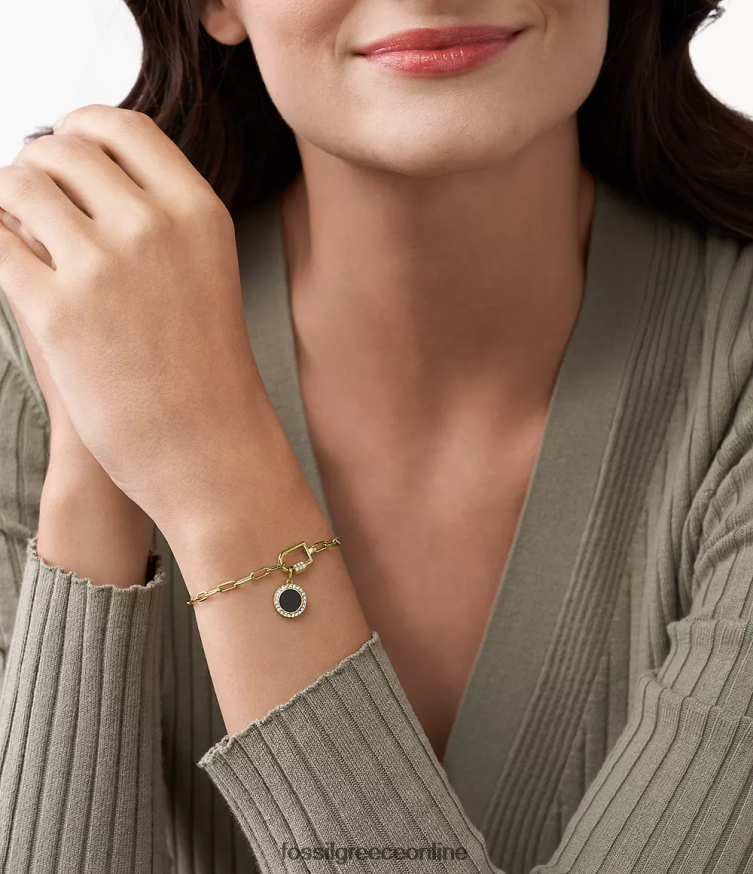 Fossil γυναίκες corra ω τόσο γοητευτικό γούρι FVT06R1277 κοσμήματα μαύρος όνυχας