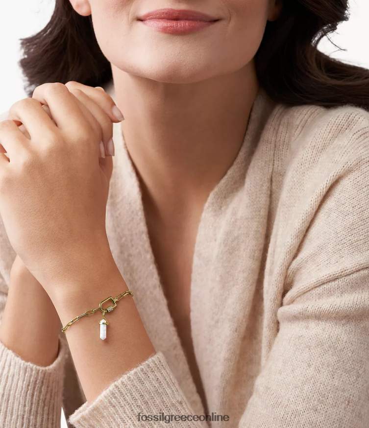 Fossil γυναίκες corra ω τόσο γοητευτικό γούρι FVT06R1321 κοσμήματα λευκό οπάλιο