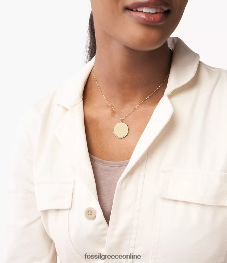 Fossil γυναίκες corra oh τόσο γοητευτικό γούρι από ανοξείδωτο ατσάλι FVT06R1138 κοσμήματα χρυσός τόνος