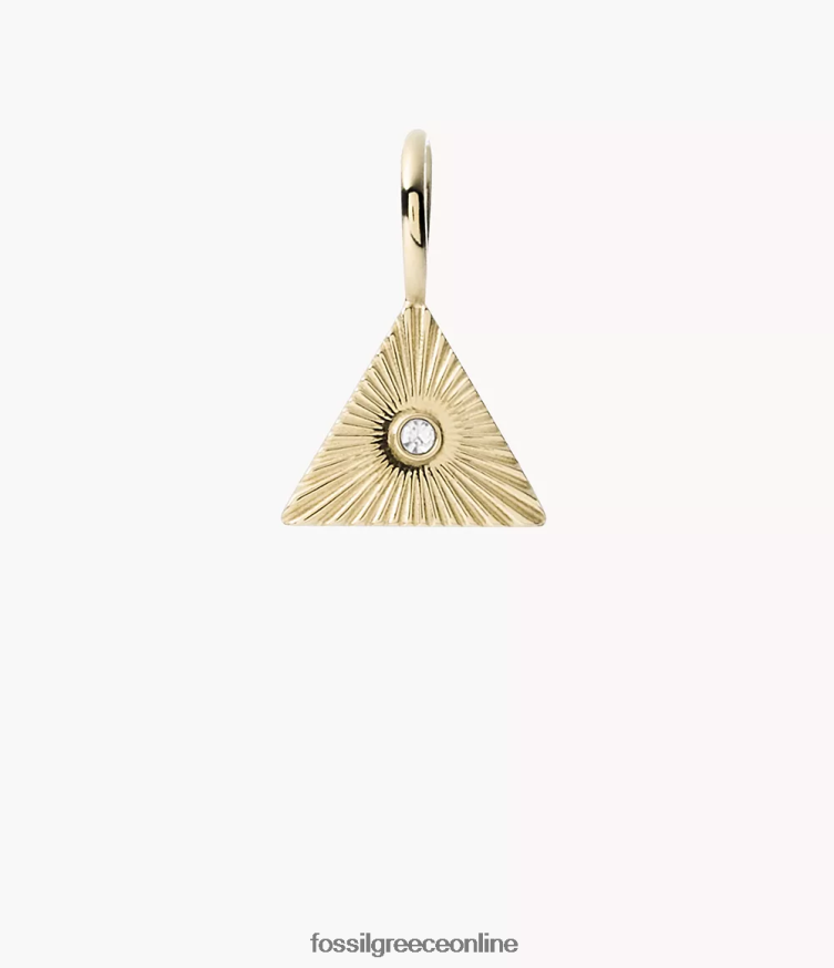 Fossil γυναίκες corra oh τόσο γοητευτικό γούρι από ανοξείδωτο ατσάλι FVT06R1177 κοσμήματα χρυσός τόνος