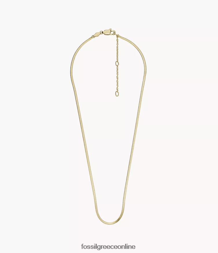 Fossil γυναίκες ω τόσο γοητευτικό κολιέ από φίδι από ανοξείδωτο ατσάλι FVT06R1140 κοσμήματα χρυσός τόνος