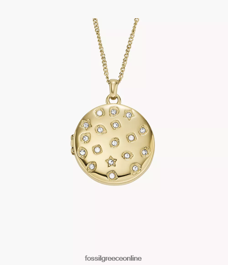 Fossil γυναίκες Κολιέ με αλυσίδα από ανοξείδωτο ατσάλι συλλογής FVT06R901 κοσμήματα χρυσός τόνος