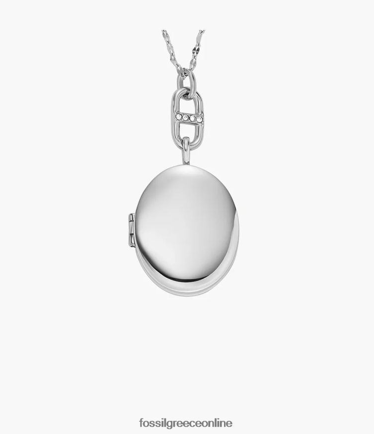 Fossil γυναίκες Κολιέ με αλυσίδα από ανοξείδωτο ατσάλι συλλογής FVT06R905 κοσμήματα ασημί-τόνος