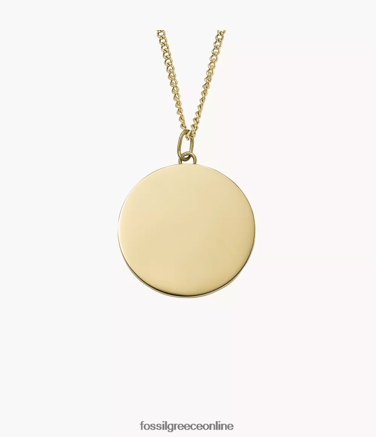 Fossil γυναίκες κολιέ από ανοξείδωτο ατσάλι FVT06R921 κοσμήματα χρυσός τόνος