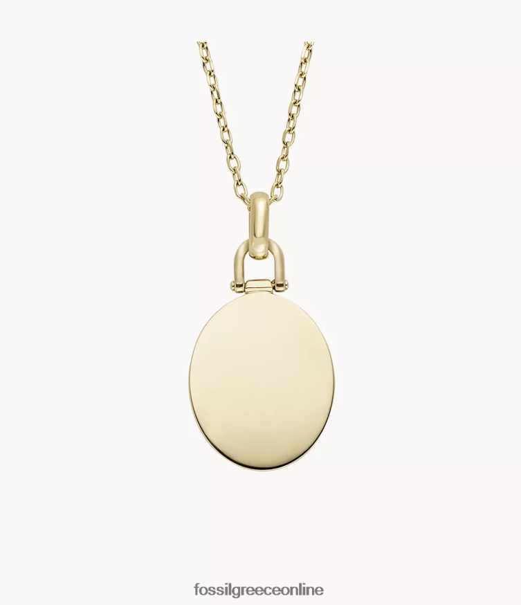 Fossil γυναίκες κολιέ από ανοξείδωτο ατσάλι FVT06R942 κοσμήματα χρυσός τόνος