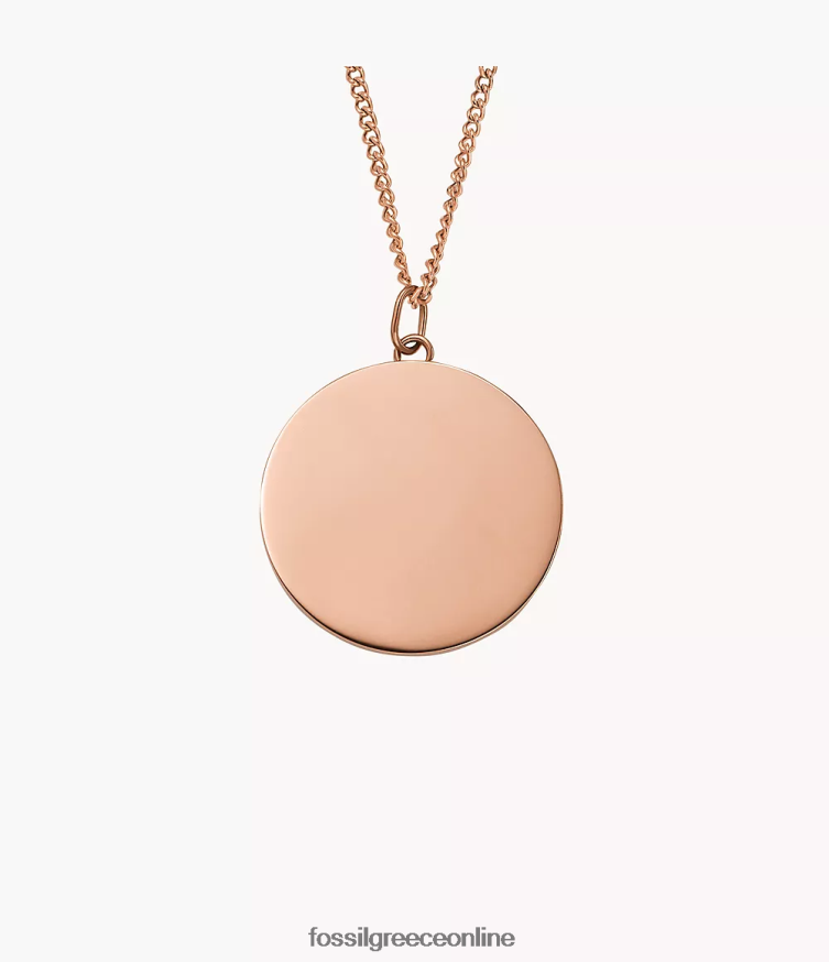 Fossil γυναίκες κολιέ από ανοξείδωτο ατσάλι FVT06R944 κοσμήματα ροζ χρυσός τόνος