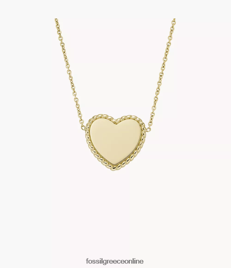 Fossil γυναίκες σχεδίασε κολιέ από ανοξείδωτο ατσάλι FVT06R946 κοσμήματα χρυσός τόνος