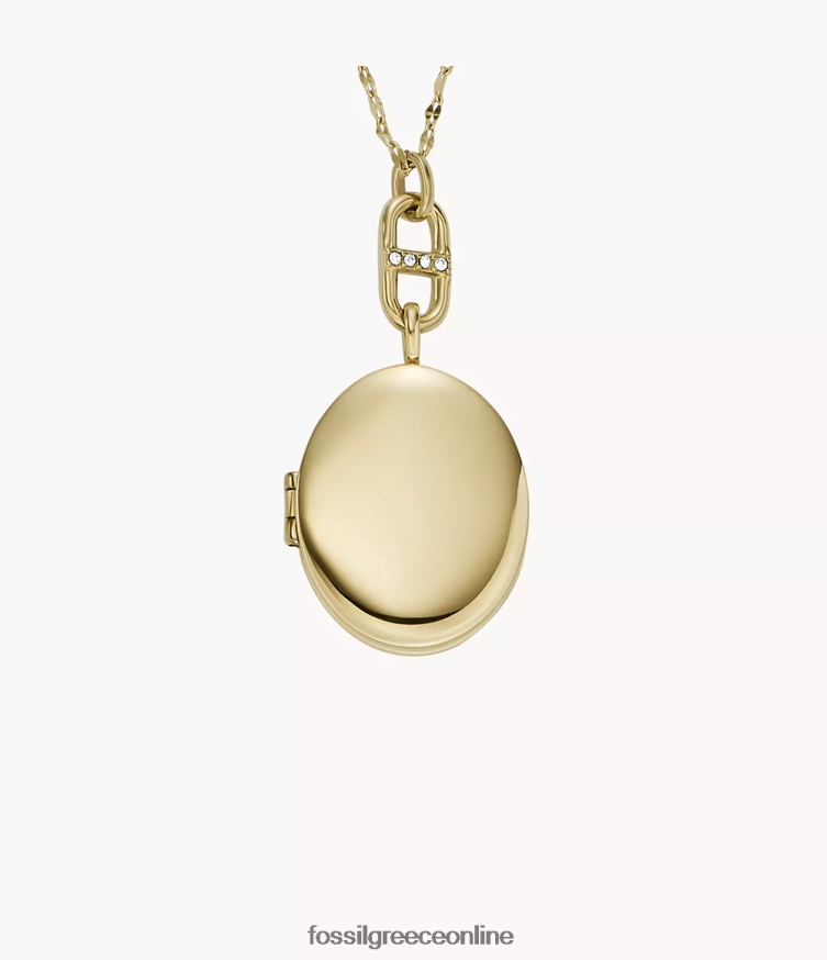 Fossil γυναίκες Κολιέ με αλυσίδα από ανοξείδωτο ατσάλι συλλογής FVT06R959 κοσμήματα χρυσός τόνος