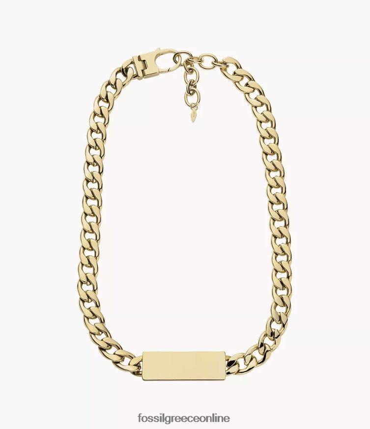 Fossil γυναίκες κολιέ από ανοξείδωτο ατσάλι FVT06R960 κοσμήματα χρυσός τόνος