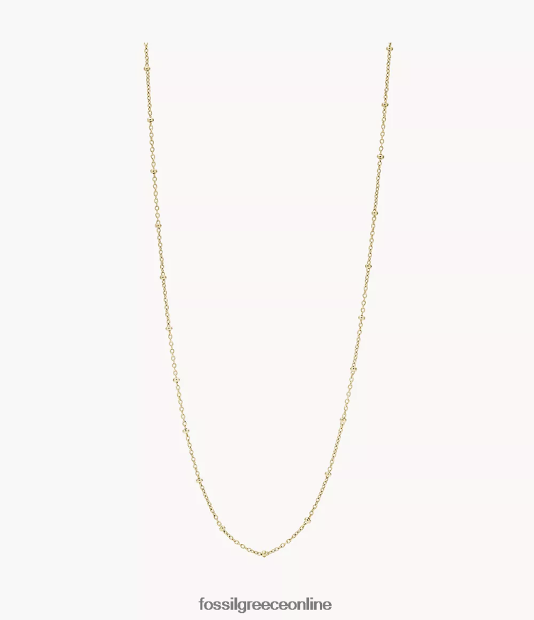 Fossil γυναίκες corra oh τόσο γοητευτικό μακρύ κολιέ από ανοξείδωτο ατσάλι FVT06R1130 κοσμήματα χρυσός τόνος