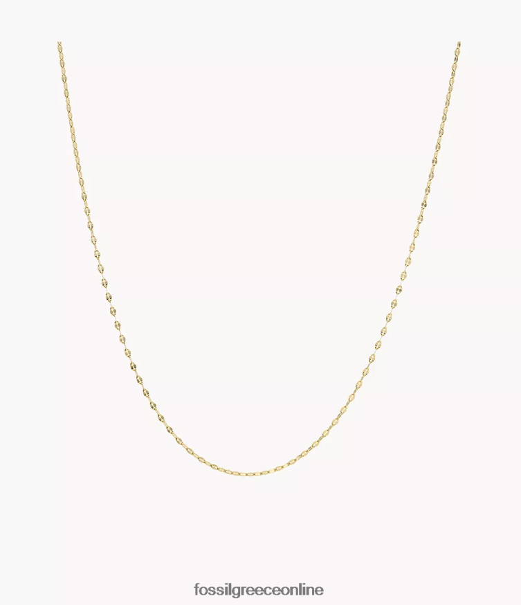 Fossil γυναίκες corra oh τόσο γοητευτικό κολιέ με αλυσίδα από ανοξείδωτο ατσάλι FVT06R933 κοσμήματα χρυσός τόνος