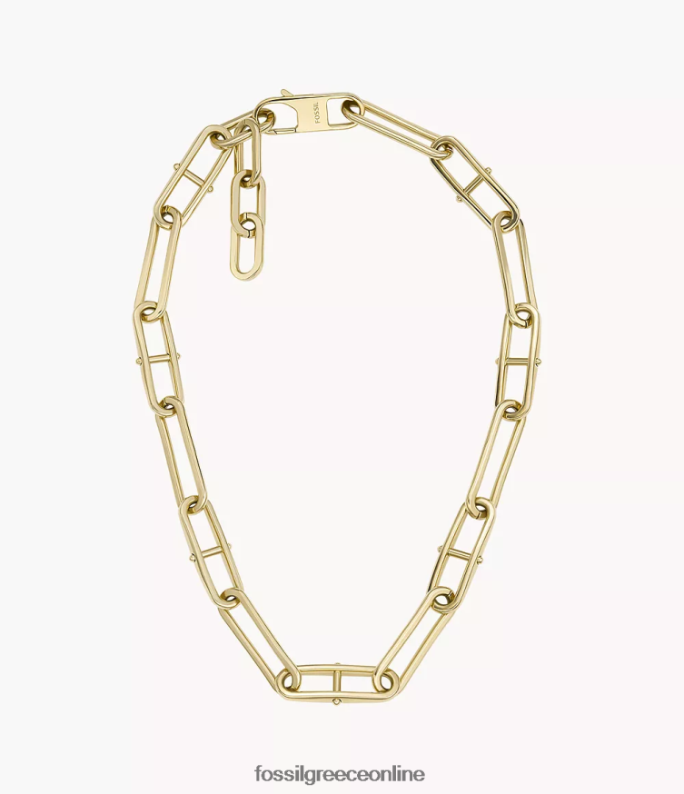 Fossil γυναίκες κληρονομιά d-link κολιέ αλυσίδα από ανοξείδωτο ατσάλι FVT06R902 κοσμήματα χρυσός τόνος