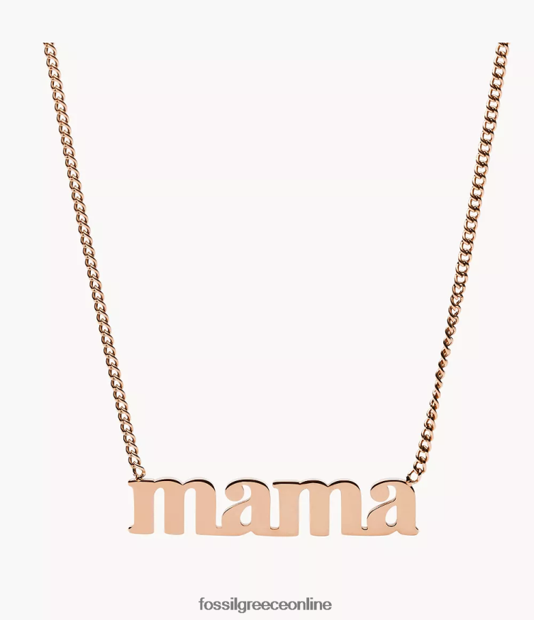 Fossil γυναίκες κολιέ georgia mama από ανοξείδωτο ατσάλι FVT06R949 κοσμήματα ροζ χρυσός τόνος