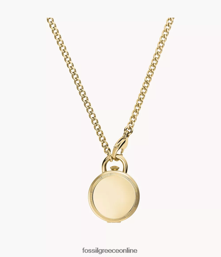 Fossil γυναίκες jacqueline μενταγιόν ρολογιού τριών χεριών από ανοξείδωτο ατσάλι FVT06R898 κοσμήματα χρυσός τόνος