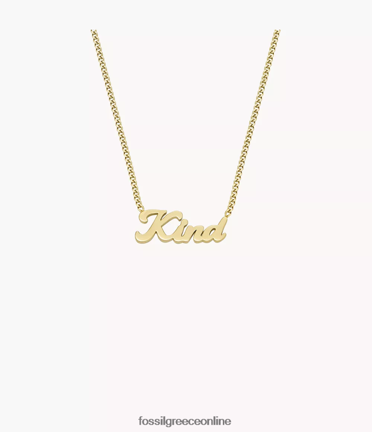 Fossil γυναίκες κολιέ με αλυσίδα από ανοξείδωτο ατσάλι la la land FVT06R947 κοσμήματα χρυσός τόνος