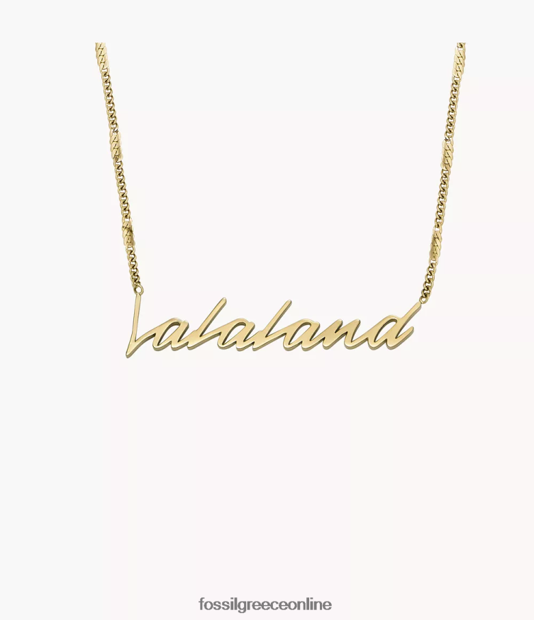 Fossil γυναίκες κολιέ από ανοξείδωτο ατσάλι la la land FVT06R961 κοσμήματα χρυσός τόνος