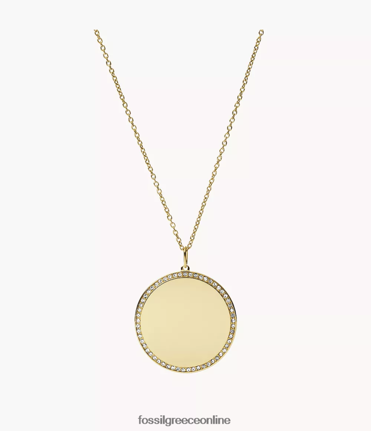 Fossil γυναίκες κολιέ από ανοξείδωτο ατσάλι lane FVT06R918 κοσμήματα χρυσός τόνος