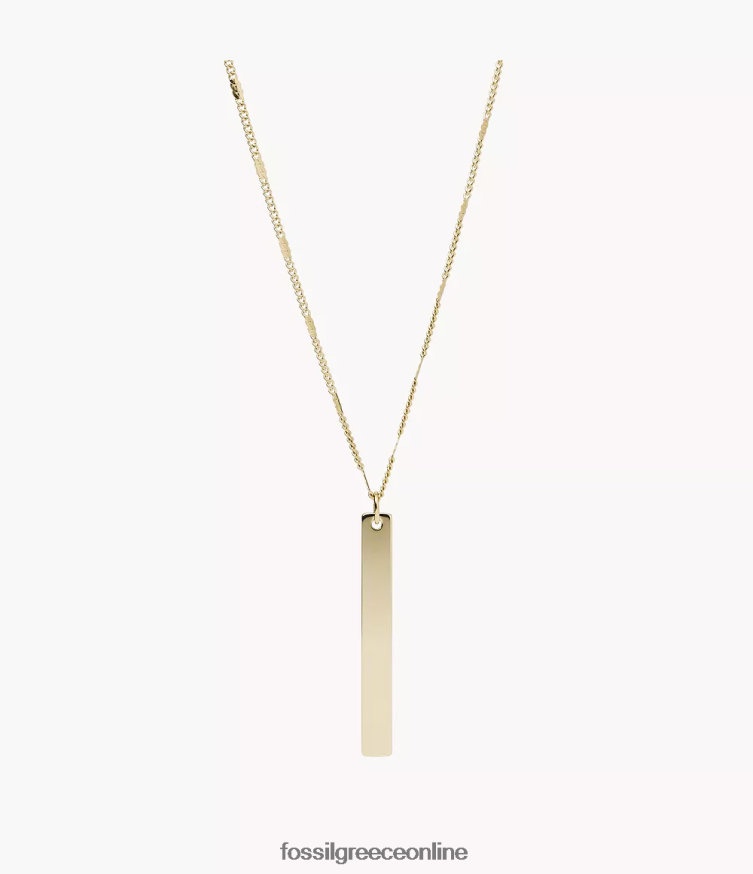 Fossil γυναίκες κολιέ lane bar από ανοξείδωτο ατσάλι FVT06R1309 κοσμήματα χρυσός τόνος