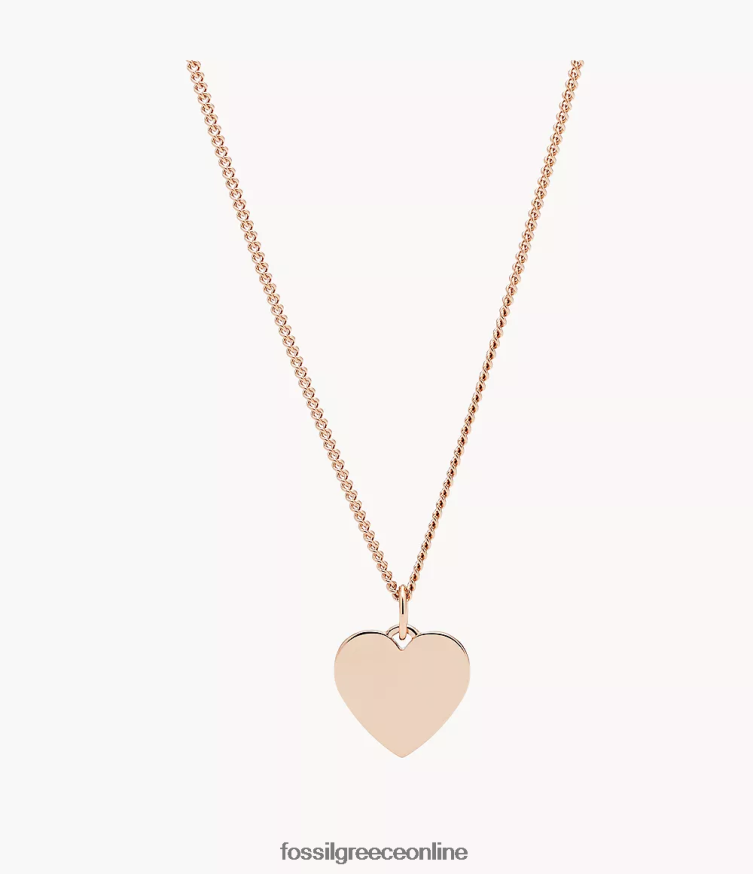 Fossil γυναίκες Κολιέ από ανοξείδωτο ατσάλι lane heart FVT06R912 κοσμήματα ροζ χρυσός τόνος