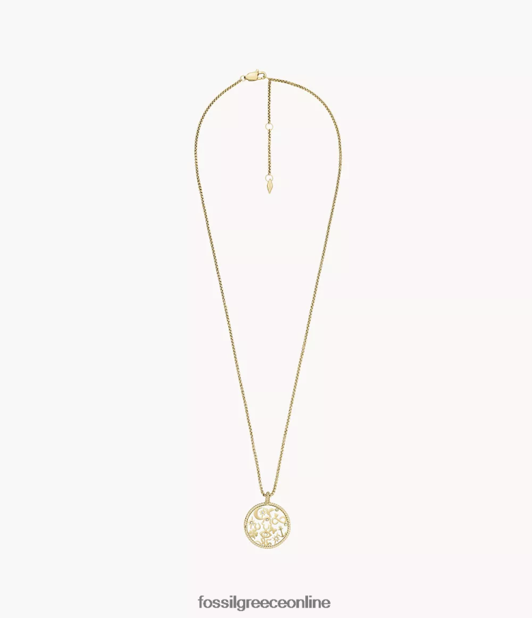 Fossil γυναίκες κολιέ από ανοξείδωτο χάλυβα sutton icons FVT06R1216 κοσμήματα χρυσαφένιος