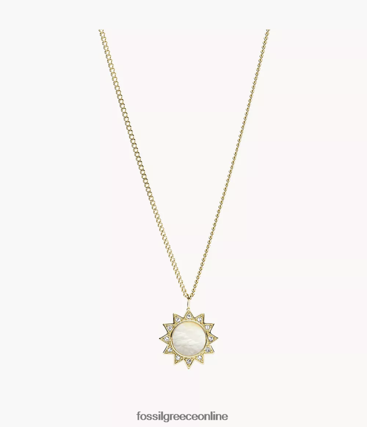 Fossil γυναίκες κολιέ val από ανοξείδωτο ατσάλι FVT06R939 κοσμήματα φίλντισι