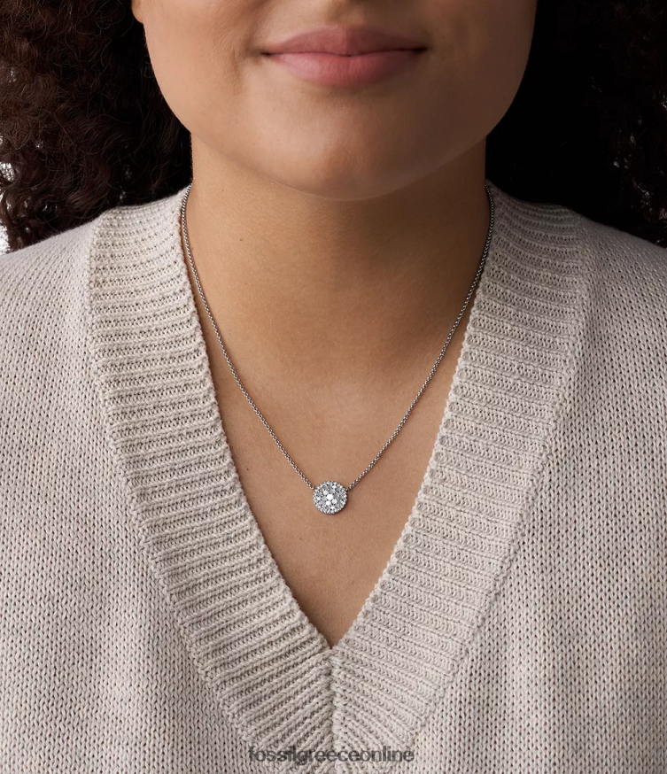 Fossil γυναίκες κολιέ val μωσαϊκό από ανοξείδωτο ατσάλι FVT06R943 κοσμήματα μπλε