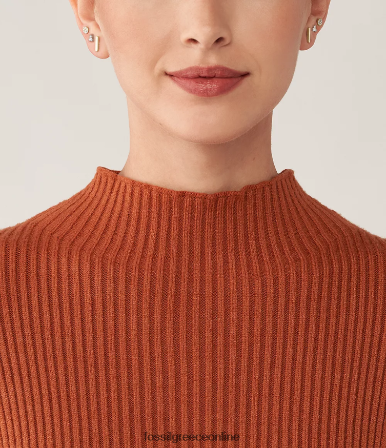 Fossil γυναίκες όλα στοιβαγμένα σκουλαρίκια από ανοξείδωτο ατσάλι FVT06R1220 κοσμήματα δίχρωμο ασημί και χρυσό