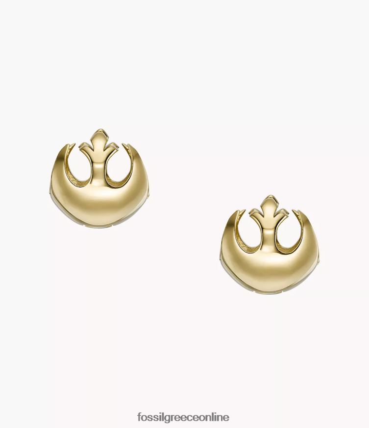 Fossil γυναίκες Σκουλαρίκια κρίκοι από ανοξείδωτο ατσάλι με αντοχή στον πόλεμο των άστρων FVT06R1048 κοσμήματα χρυσός τόνος