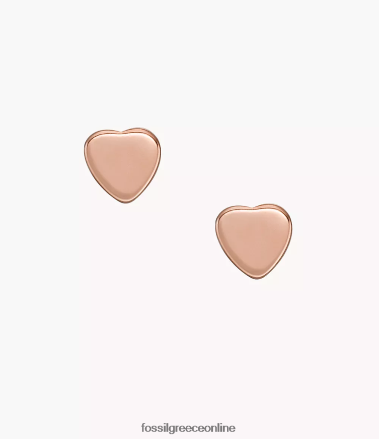 Fossil γυναίκες καρφιά σκουλαρίκια από ανοξείδωτο ατσάλι FVT06R1057 κοσμήματα ροζ χρυσός τόνος