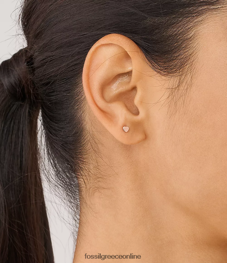 Fossil γυναίκες καρφιά σκουλαρίκια από ανοξείδωτο ατσάλι FVT06R1057 κοσμήματα ροζ χρυσός τόνος